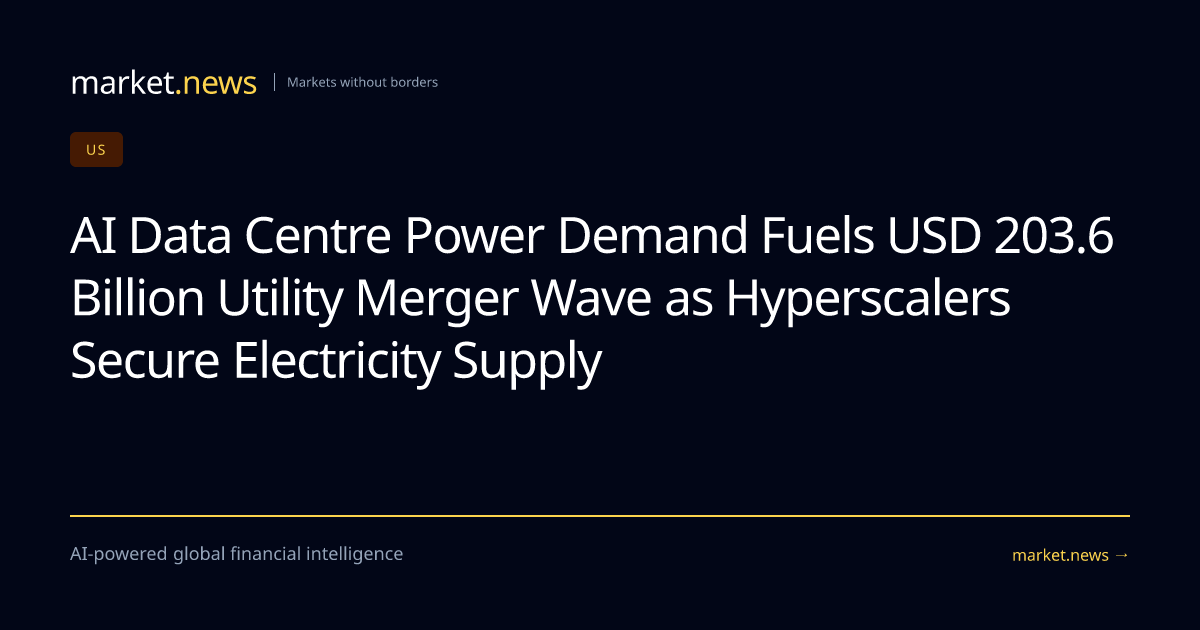 AI Data Centre Power Demand Fuels USD 203.6 Billion Utility Merger Wave ...