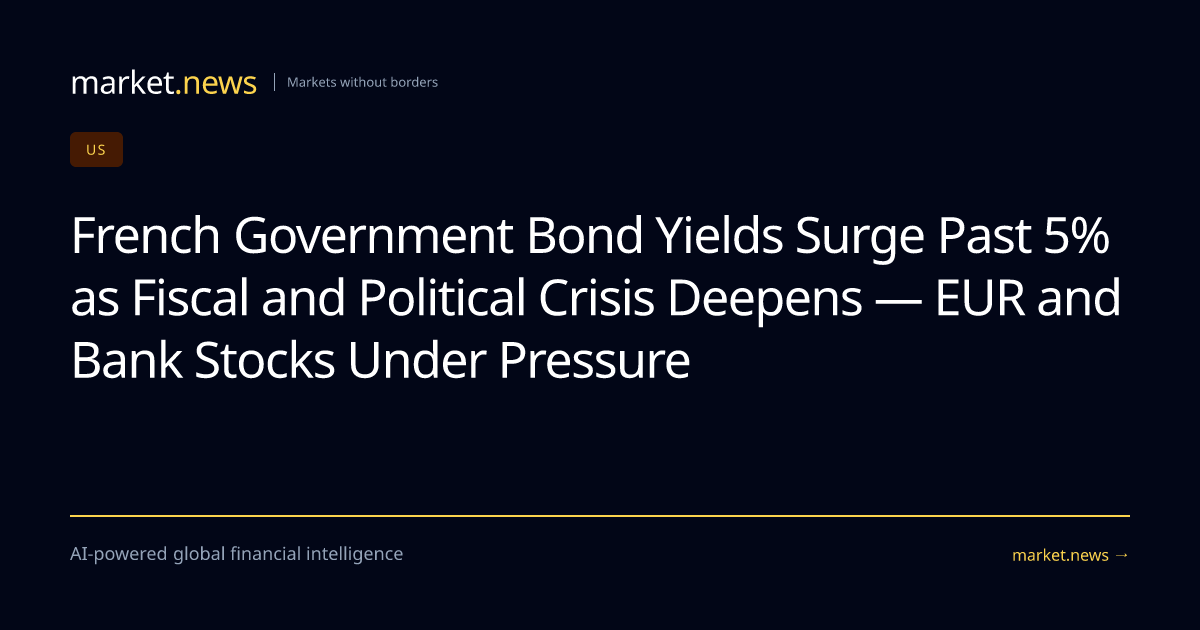 French Government Bond Yields Surge Past 5% as Fiscal and Political ...