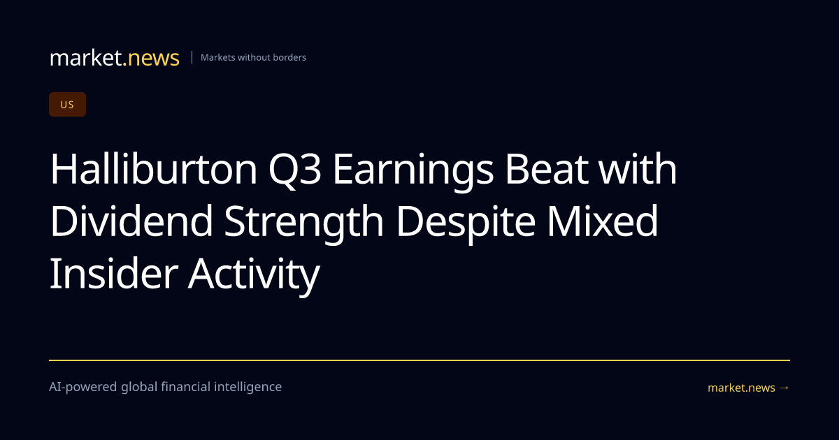 Halliburton Q3 Earnings Beat with Dividend Strength Despite Mixed ...
