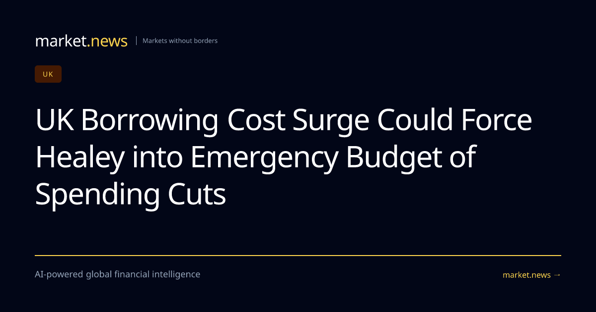 UK Borrowing Cost Surge Could Force Healey into Emergency Budget of Spending Cuts